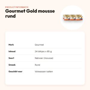 Gourmet Gold kattenvoer mousse rund 24 x 85 g – blikjes – productinformatie