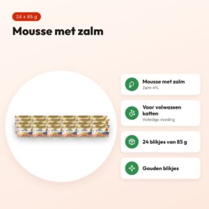 Gourmet Gold kattenvoer mousse zalm 24 x 85 g – voordelen