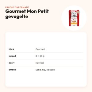 Gourmet Mon Petit gevogelte 6 x 50 g – natvoer voor katten – productinformatie