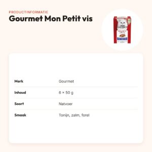 Gourmet Mon Petit vis 6 x 50 g – natvoer voor katten – productinformatie