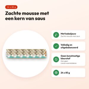 Gourmet Nature's Creations Hart van Saus kabeljauw 24 x 85 g – voordelen