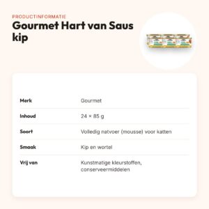 Gourmet Nature's Creations Hart van Saus kip 24 x 85 g – productinformatie