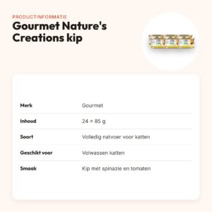 Gourmet Nature's Creations kattenvoer filet kip 24 x 85 g – productinformatie
