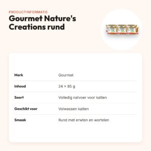 Gourmet Nature's Creations kattenvoer filet rund 24 x 85 g – productinformatie