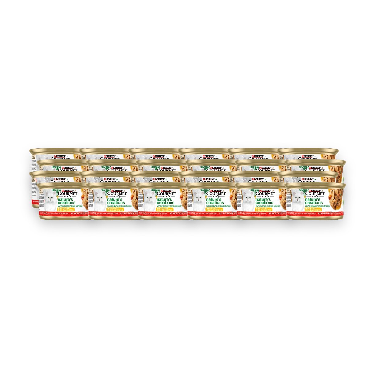 Gourmet Nature's Creations kattenvoer filet rund 24 x 85 g – verpakking
