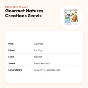 Gourmet Natures Creations Filet zeevis 8 x 85 g – mini filets – productinformatie