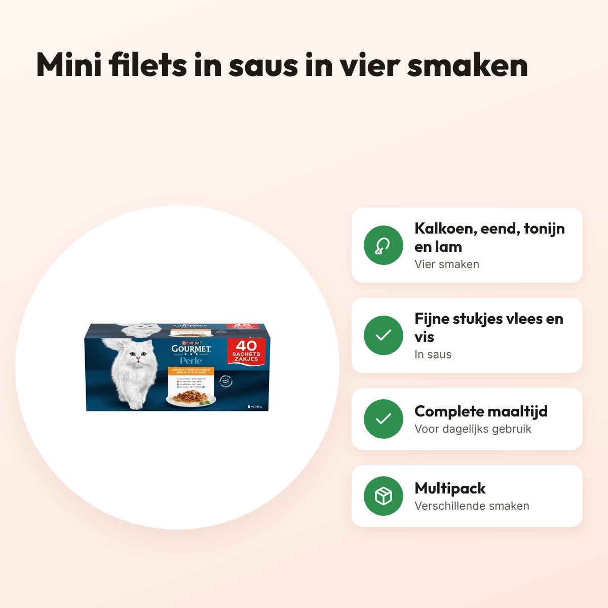 Gourmet Perle mini filets in saus multipack 40 x 85 g – voordelen