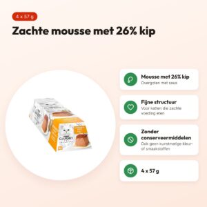 Gourmet Revelations kattenvoer mousse met kip 4 x 57 g – voordelen