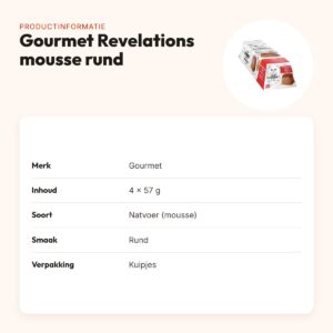 Gourmet Revelations kattenvoer mousse met rund 4 x 57 g – kuipjes – productinformatie