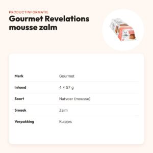 Gourmet Revelations kattenvoer mousse met zalm 4 x 57 g – productinformatie