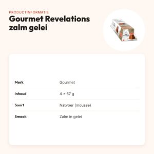 Gourmet Revelations kattenvoer zalm in gelei 4 x 57 g – productinformatie