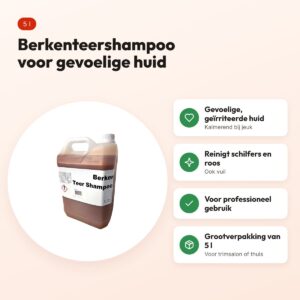 Groomiez berkenteershampoo hond 5 l – gevoelige huid – voordelen