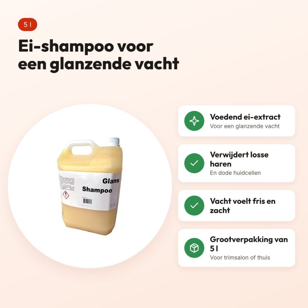 Groomiez ei-shampoo glans hond 5 l – voordelen