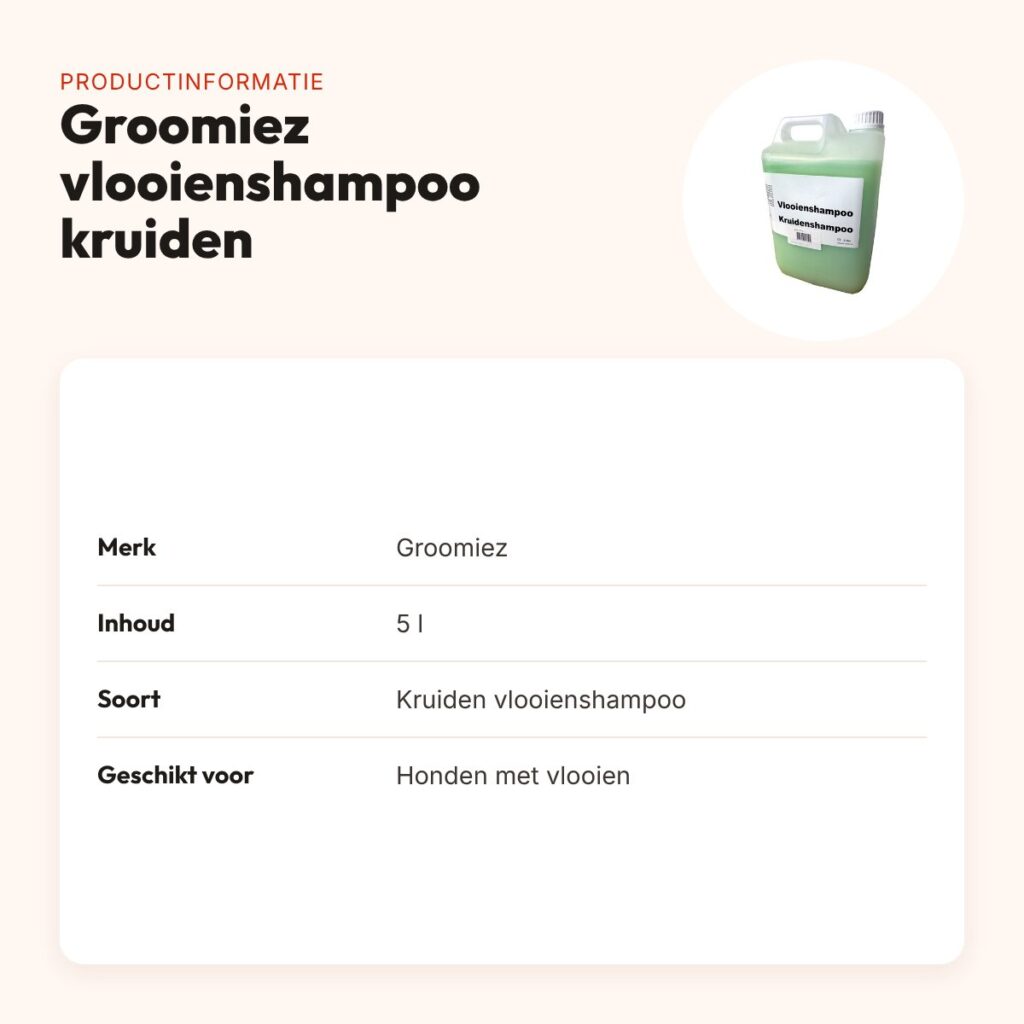 Groomiez kruiden vlooienshampoo hond 5 l – productinformatie