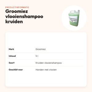 Groomiez kruiden vlooienshampoo hond 5 l – productinformatie