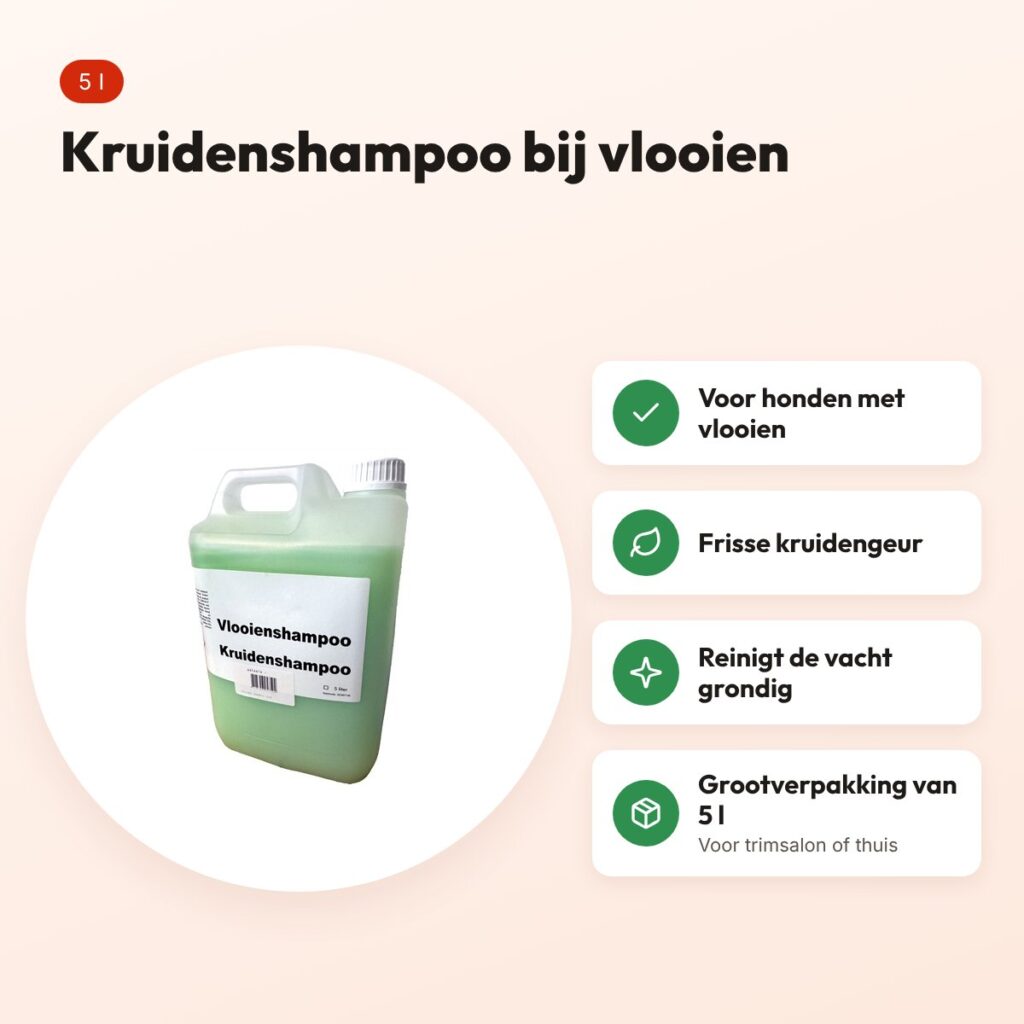 Groomiez kruiden vlooienshampoo hond 5 l – voordelen