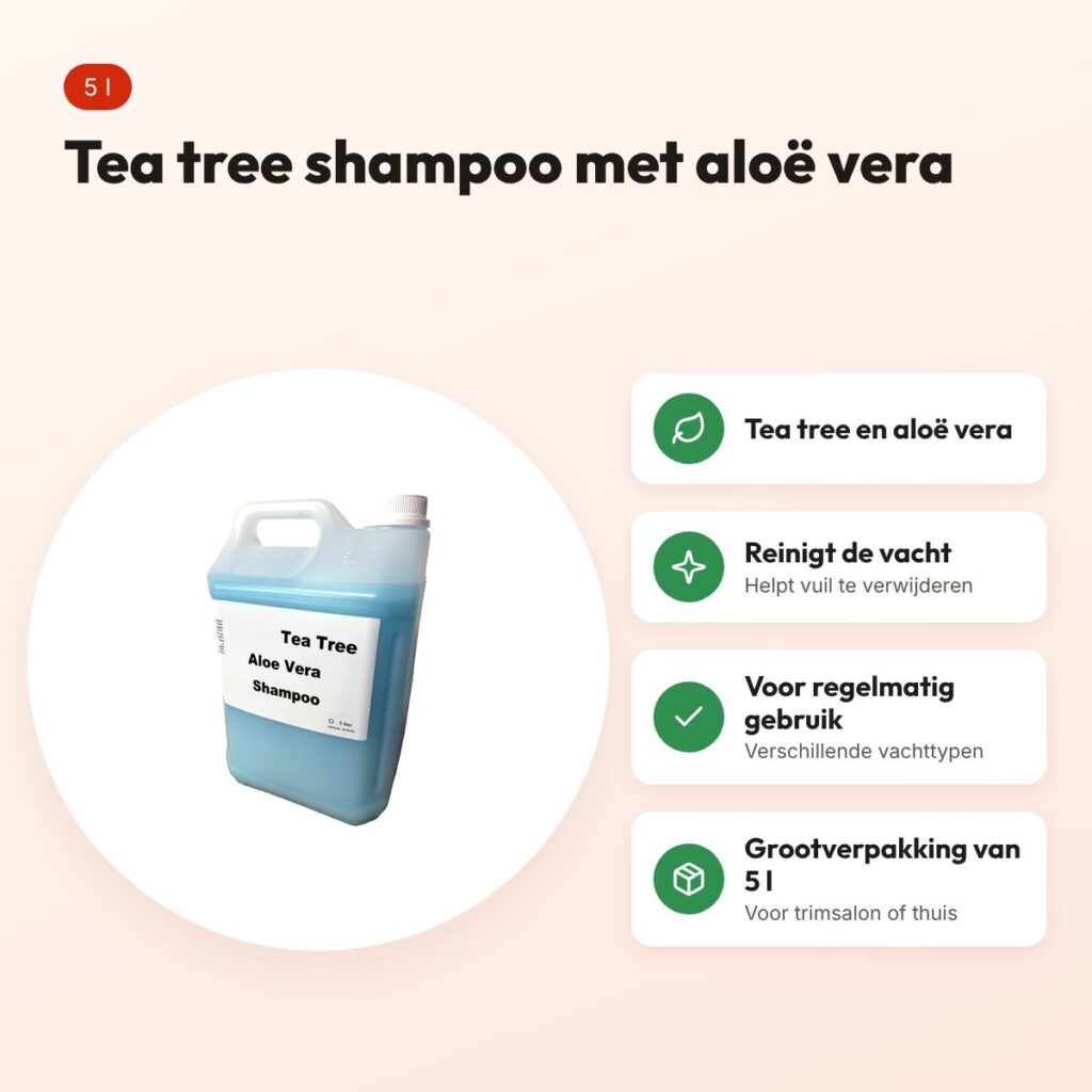 Groomiez tea tree aloë vera hondenshampoo 5 l – grootverpakking – voordelen