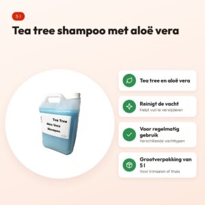 Groomiez tea tree aloë vera hondenshampoo 5 l – grootverpakking – voordelen