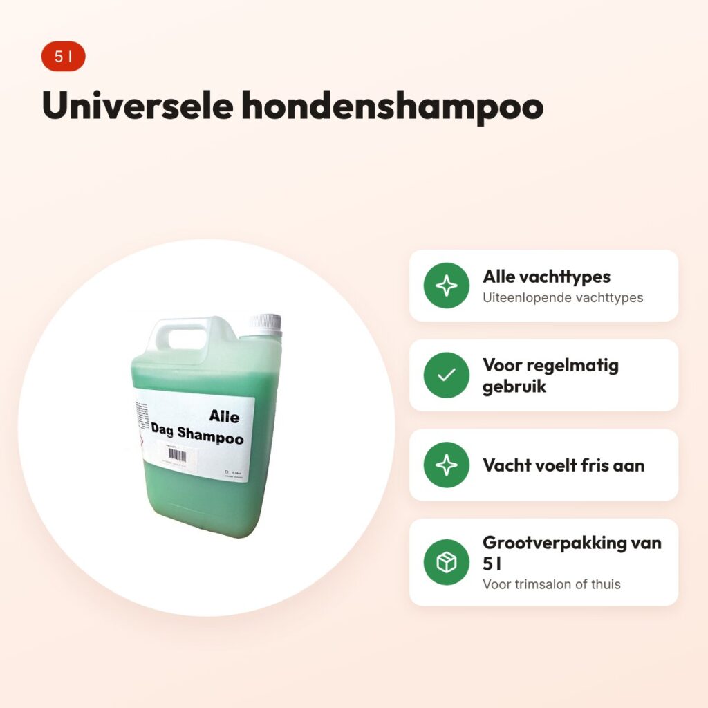 Groomiez universeel hondenshampoo 5 l – voor alle vachttypes – voordelen
