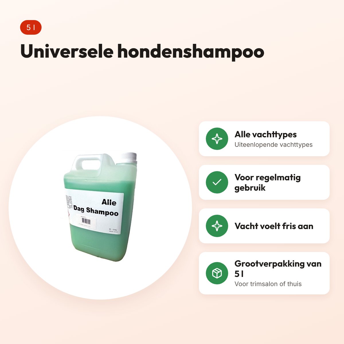 Groomiez universeel hondenshampoo 5 l – voor alle vachttypes – voordelen