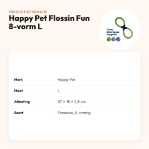 Happy Pet Flossin Fun hondenspeelgoed 8-vormig L 37 cm – flostouw – productinformatie