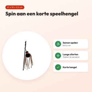 Happy Pet Halloween kattenhengel spin kort 41 x 10 x 3,5 cm – voordelen