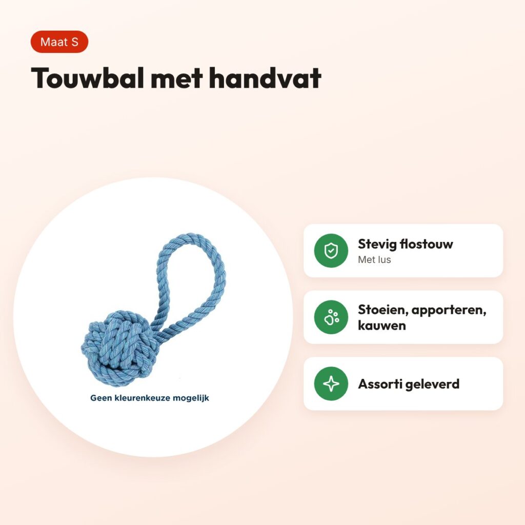 Happy Pet Nuts For Knots Bal Tugger S 26 cm – touwbal met handvat – voordelen