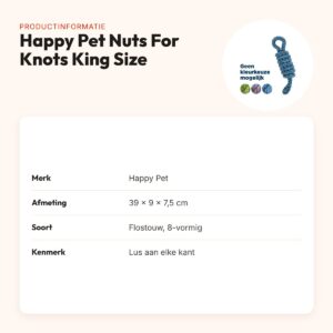 Happy Pet Nuts For Knots King Size 8-vormig touw 39 cm – hondenspeelgoed – productinformatie