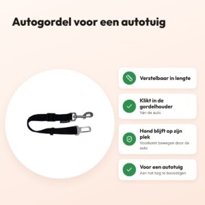 Happy Pet Petgear autogordel hond – verstelbaar, voor autotuig – voordelen