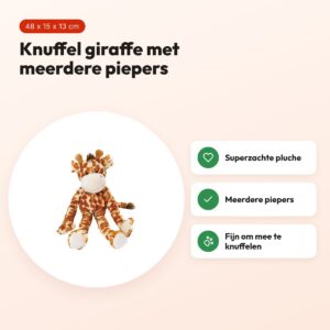 Happy Pet Swingin Safari hondenknuffel giraffe 48 x 15 x 13 cm – voordelen