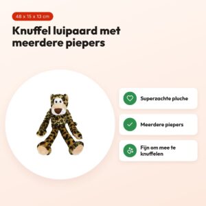 Happy Pet Swingin Safari hondenknuffel luipaard 48 x 15 x 13 cm – voordelen