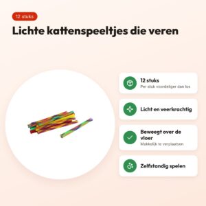 Happy Pet Tabby Patch Kitty Straws kattenspeeltjes 13,5 cm – 12 stuks – voordelen