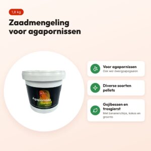 Hareco Agapornis Select vogelvoer met pellets 1,8 kg – voordelen