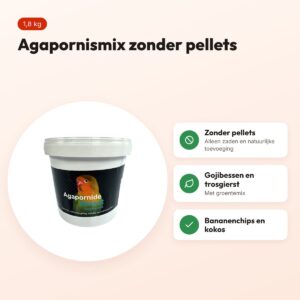 Hareco Agapornis Select vogelvoer zonder pellets 1,8 kg – voordelen