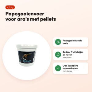 Hareco Ara Select papegaaienvoer met pellets 4,5 kg – voordelen