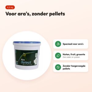 Hareco Ara Select papegaaienvoer zonder pellets 4,5 kg – voordelen