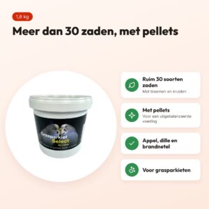 Hareco Grasparkiet Select vogelvoer met pellets 1,8 kg – voordelen
