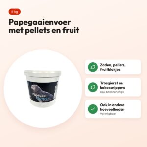 Hareco Papegaai Select papegaaienvoer met pellets 5 kg – fruitblokjes – voordelen