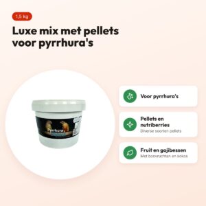 Hareco Pyrrhura Select vogelvoer met pellets 1,5 kg – voordelen