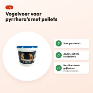 Hareco Pyrrhura Select vogelvoer met pellets 3 kg – voordelen