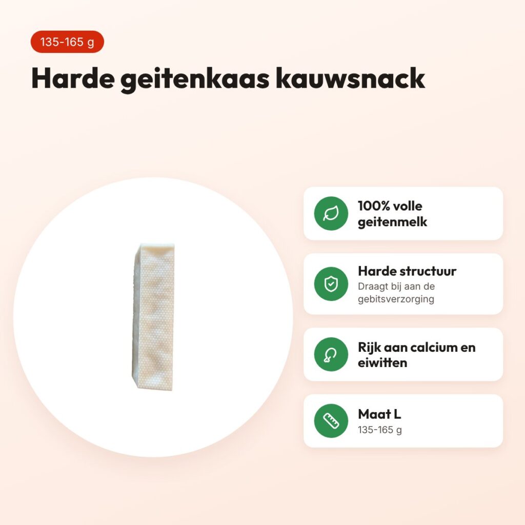 Henart geitenkaas Chew L 135-165 g – harde kauwsnack voor honden – voordelen