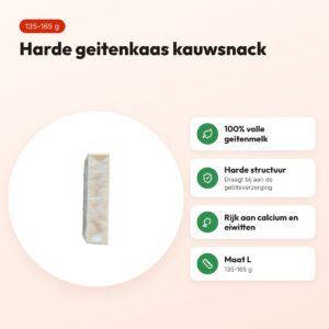Henart geitenkaas Chew L 135-165 g – harde kauwsnack voor honden – voordelen