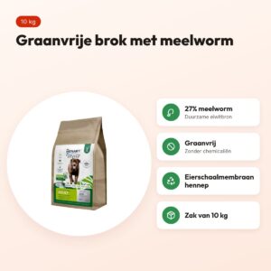 Henart hondenvoer Mealworm Insect Adult 10 kg – meelworm, graanvrij – voordelen