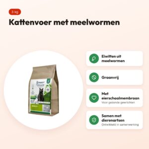 Henart Insect kattenvoer Cat Adult 3 kg – graanvrij, met eierschaalmembraan – voordelen
