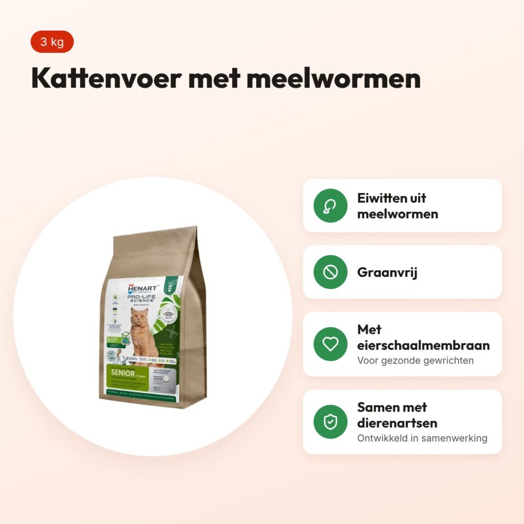 Henart Insect kattenvoer Cat Senior 3 kg – graanvrij – voordelen