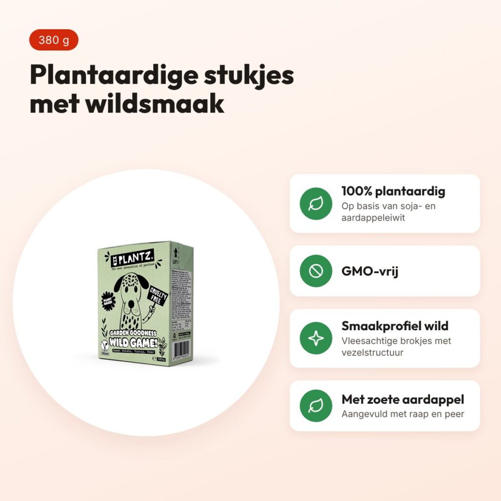 Henart Plantz hondenvoer Garden Goodness Wild-Game-Like Chunks 380 g – voordelen