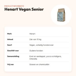 Henart Vegan hondenvoer Senior erwt en aardappel 10 kg – productinformatie