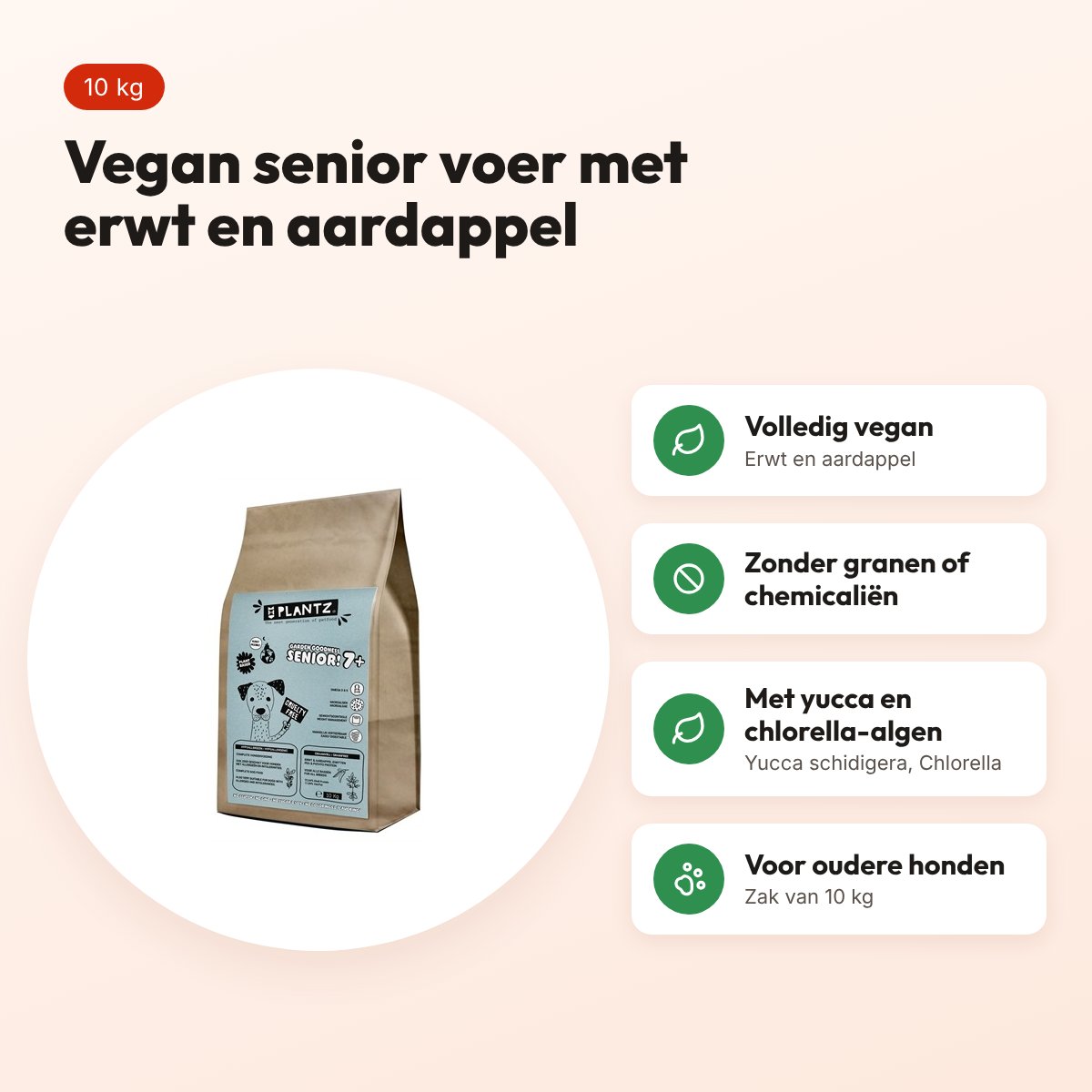 Henart Vegan hondenvoer Senior erwt en aardappel 10 kg – voordelen