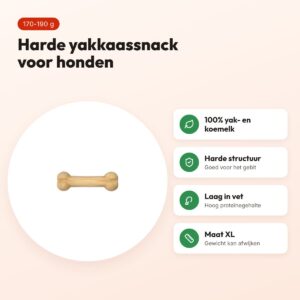 Henart yakkaas hondensnack botvorm XL 170-190 g – harde snack – voordelen