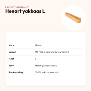 Henart yakkaas hondensnack L 110-135 g – harde snack – productinformatie